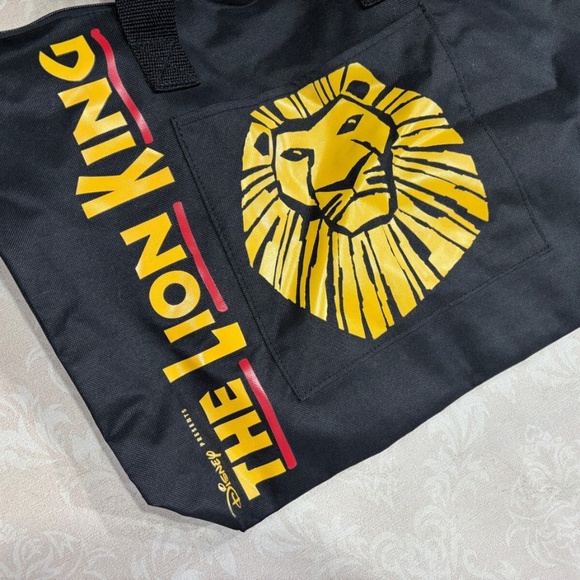 Disney The Lion King Broadway VIP Tote Bag | Black Nylon Zippered | 18x14 - Picture 4 of 5